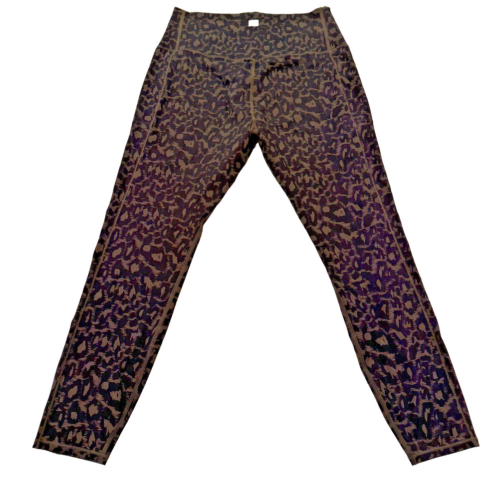 Vuori W Large Studio Pocket Legging VW446 Cocoa Leopard Printed 7/8 Athleisure